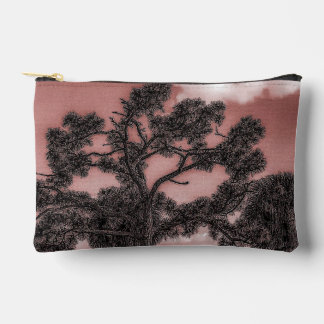 Pine and Palm Trees Silhouette Accessory Pouch 