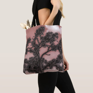 Pine and Palm Trees Silhouette  Tote Bag