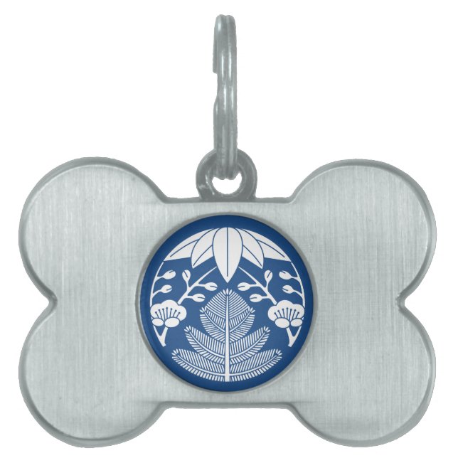 Pine,bamboo leaves,ume pet tag (Front)