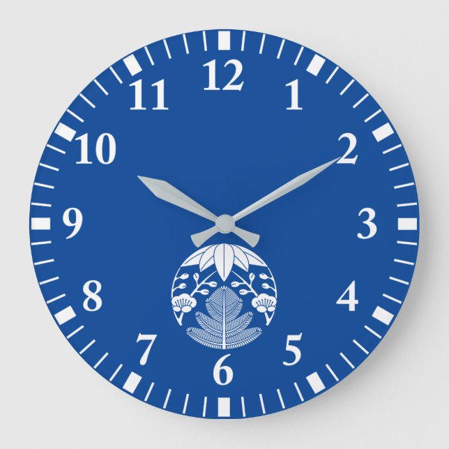 Pine bamboo ume large clock (Front)