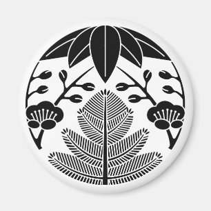 Pine bamboo ume magnet