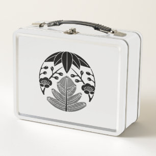 Pine bamboo ume metal lunch box