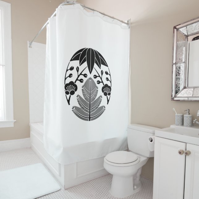 Pine bamboo ume shower curtain (In Situ)