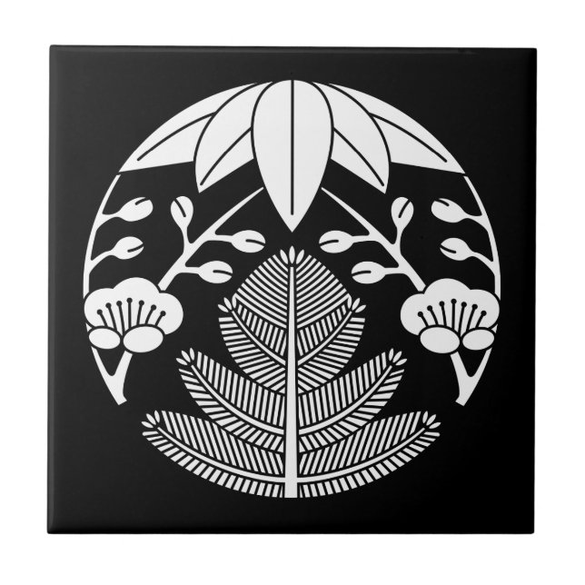 Pine bamboo ume tile (Front)