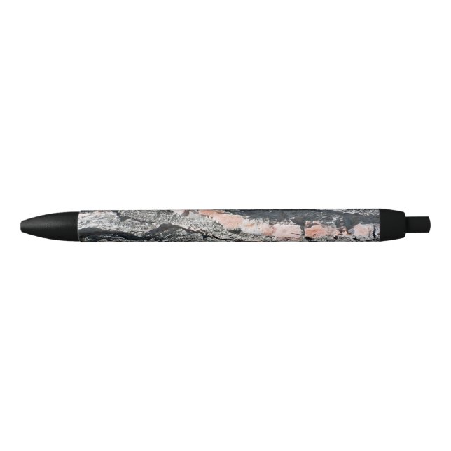 Pine bark pattern black ink pen (Front)