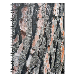 Pine bark pattern notebook
