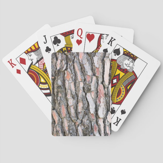 Pine bark pattern playing cards (Back)