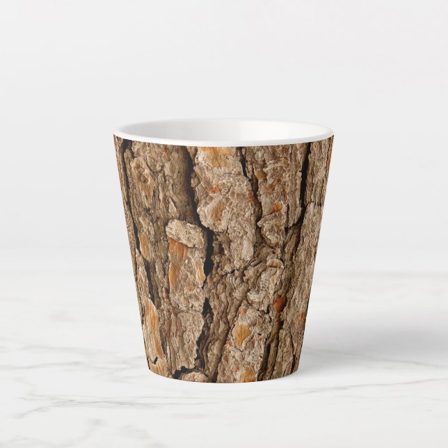 Pine Bark Texture  Latte Mug (Front)
