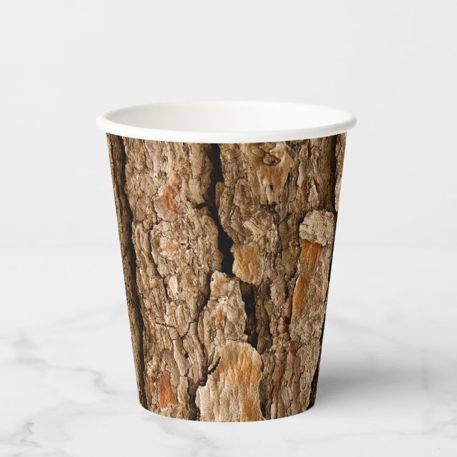 Pine Bark Texture Paper Cups (Front)