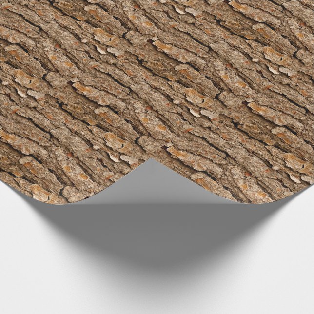 Pine Bark Texture Wrapping Paper (Corner)