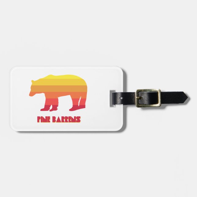 Pine Barrens Bear Luggage Tag (Front Horizontal)