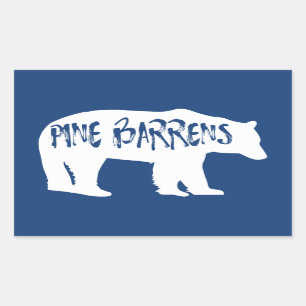 Pine Barrens Bear Rectangular Sticker