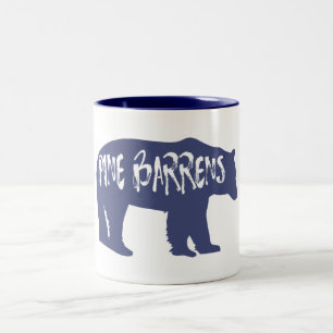 Pine Barrens Bear Two-Tone Coffee Mug