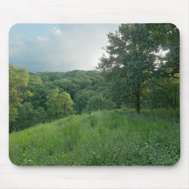 Pine Bend Bluff Overlooking Valley Woodlands Mouse Mat (Front)
