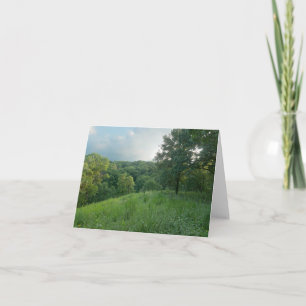 Pine Bend Bluff Overlooking Valley Woodlands Thank You Card