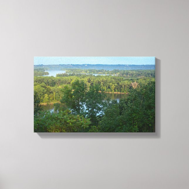 Pine Bend Bluffs Overlooking Mississippi River Canvas Print (Front)