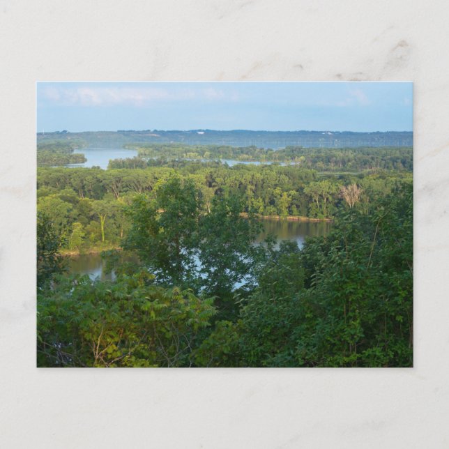 Pine Bend Bluffs Overlooking River Postcard (Front)