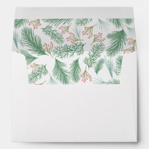 Pine Berries Christmas Holiday 5x7 Envelope