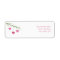 Pine Bough & Pink Hearts Valentine's Address Label