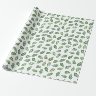 Pine Bough Watercolor Pattern Wrapping Paper