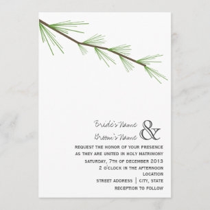 Pine Bough Wedding Invitation