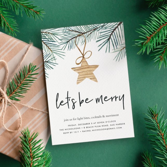 Pine Boughs | Holiday Party Invitation (Creator Uploaded)