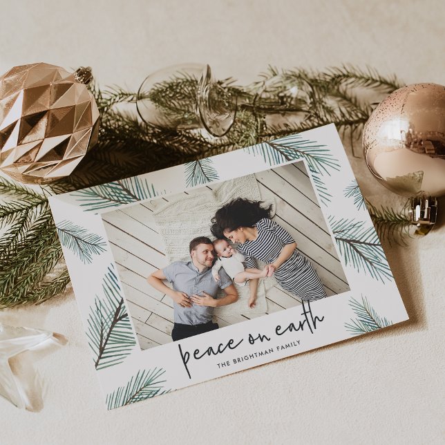 Pine Boughs | Holiday Photo Card (Creator Uploaded)