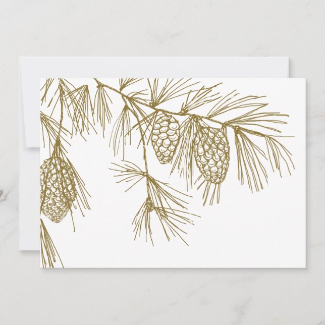 Pine Boughs Invitation (Front)