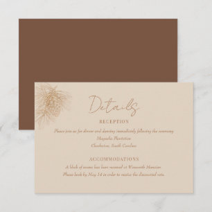 Pine Branch   Winter Forest Wedding Details  Enclosure Card