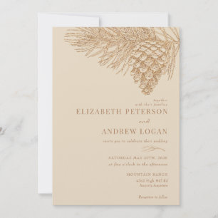 Pine Branch   Winter Forest Wedding Invitation