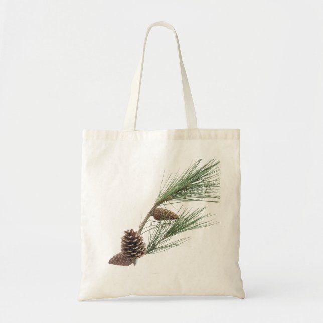 Pine branch with the cones tote bag (Front)