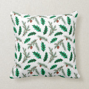 Pine Branches and Cone Cushion