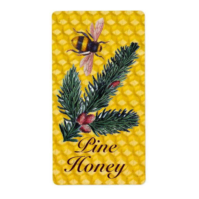 PINE BRANCHES AND HONEY BEE ,BEEKEEPER (Front)