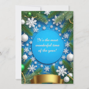 🎄✨ Pine Branches Elegant Winter Holiday Natural Card