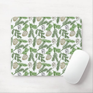 Pine Branches Mouse Mat
