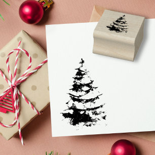 Pine Christmas Tree Holiday Rubber Stamp