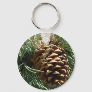 PIne Cone Art Key Ring