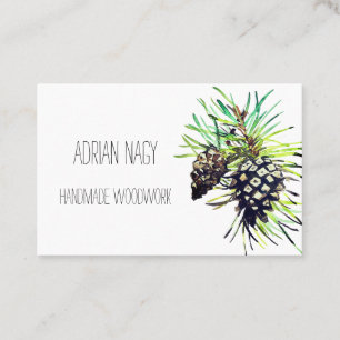Pine cone business card
