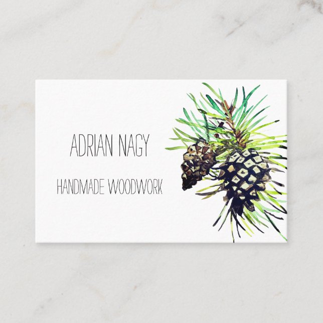 Pine cone business card (Front)