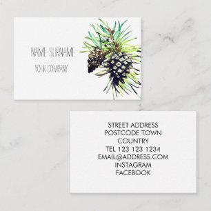 Pine cone business card