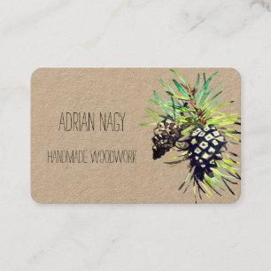 Pine cone business card