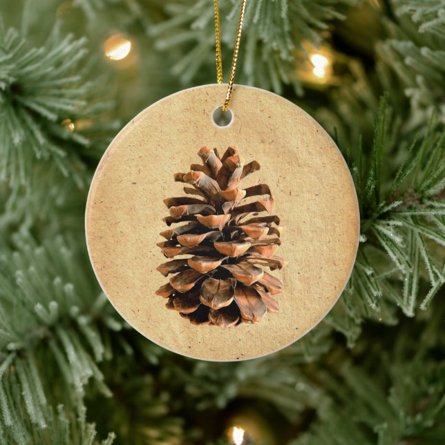 Pine Cone Ceramic Tree Decoration (Tree)
