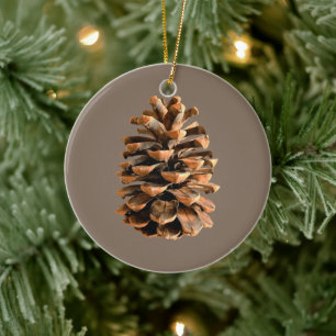 Pine Cone Ceramic Tree Decoration