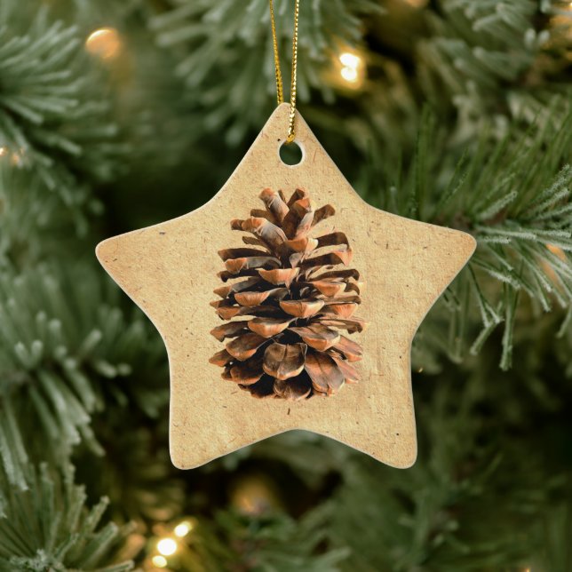 Pine Cone Ceramic Tree Decoration (Tree)