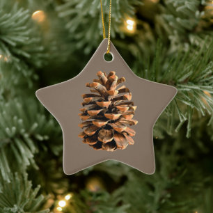 Pine Cone Ceramic Tree Decoration