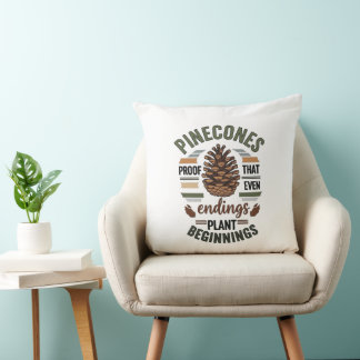 Pine cone design - The Evergreen Promise Cushion