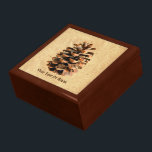 Pine Cone Gift Box<br><div class="desc">A digital rendering of a pine cone from Ma'alot-Tarshiha in northern Israel, the Galilee, superimposed on an old paper background. Add your own text. The Aleppo Pine (Pinus halpensis), also known as the Jerusalem Pine is the only species of wild pine that grows in Israel. It is commonly accepted that...</div>