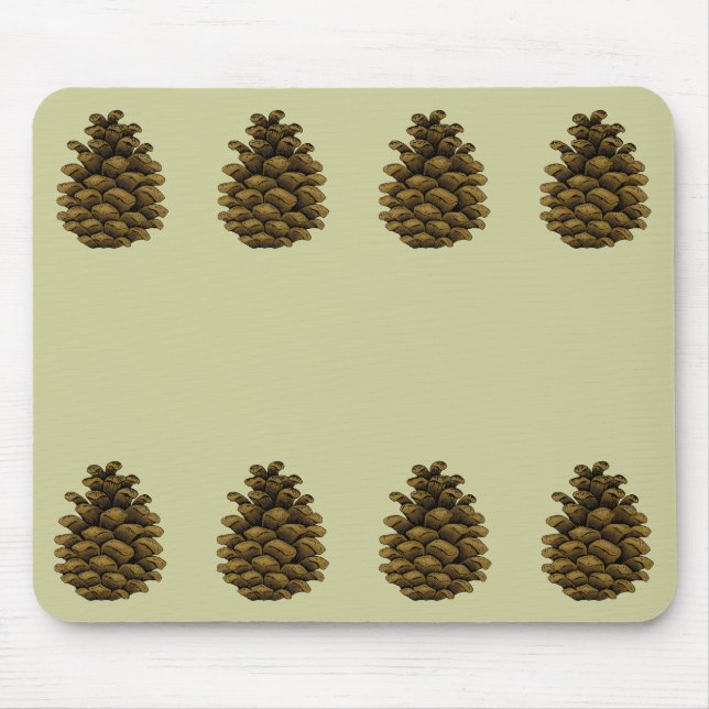 Pine cone Illustration Mouse Mat (Front)
