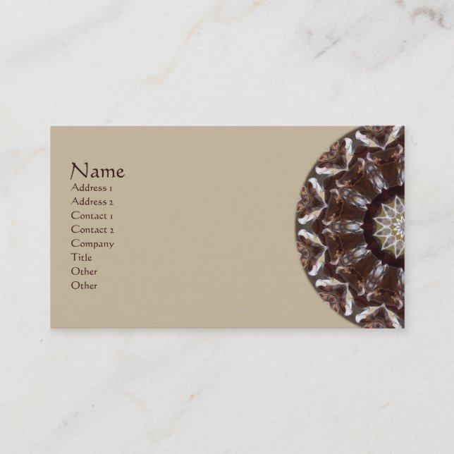 Pine Cone Kaleidoscope Business Card (Front)