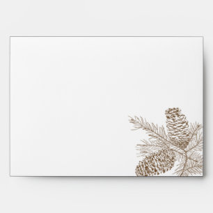 Pine Cone Nature Wedding Envelope